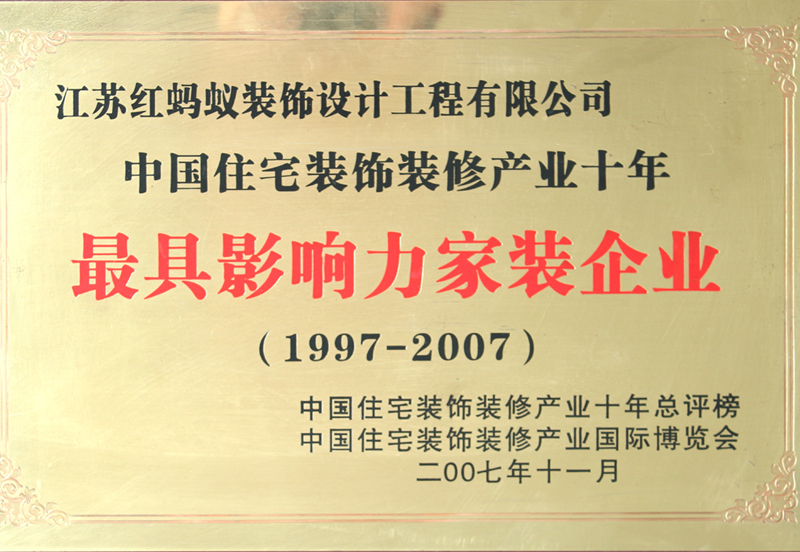 最具影响力家装企业